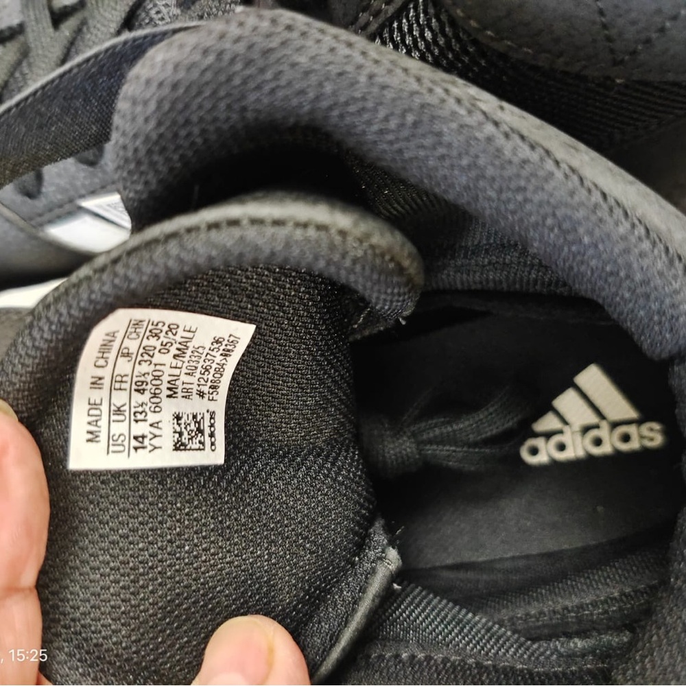 New Adidas Men's Black and White High-Top Sneakers - Picture 4 of 7